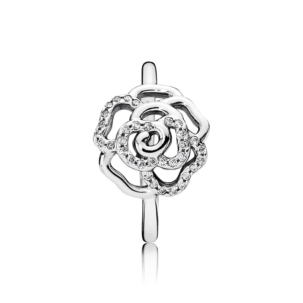 Кольцо «Сияющая роза» | PANDORA 