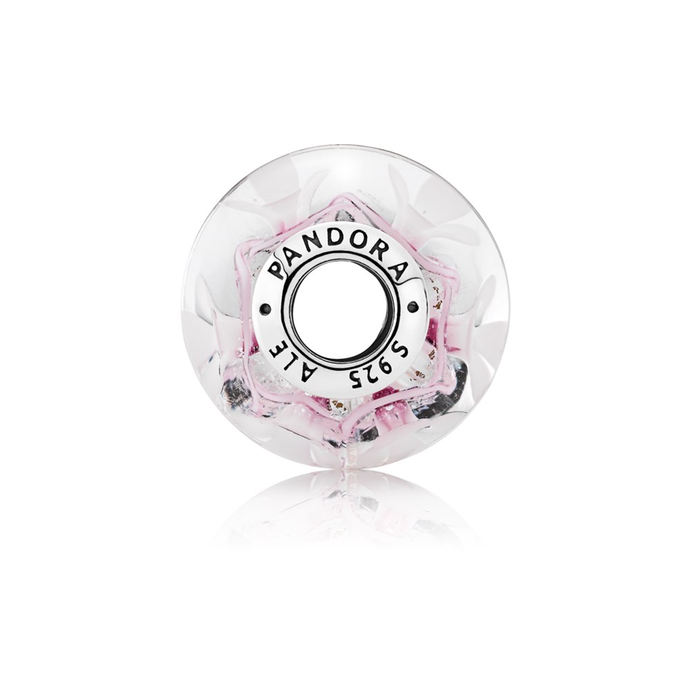 Подвеска-шарм из серебра «Розовые цветы» | PANDORA 