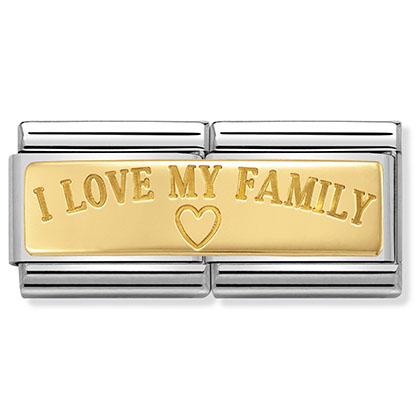 Звено двойное  CLASSIC «I LOVE MY FAMILY» «Я ЛЮБЛЮ СВОЮ СЕМЬЮ» | NOMINATION ITALY 