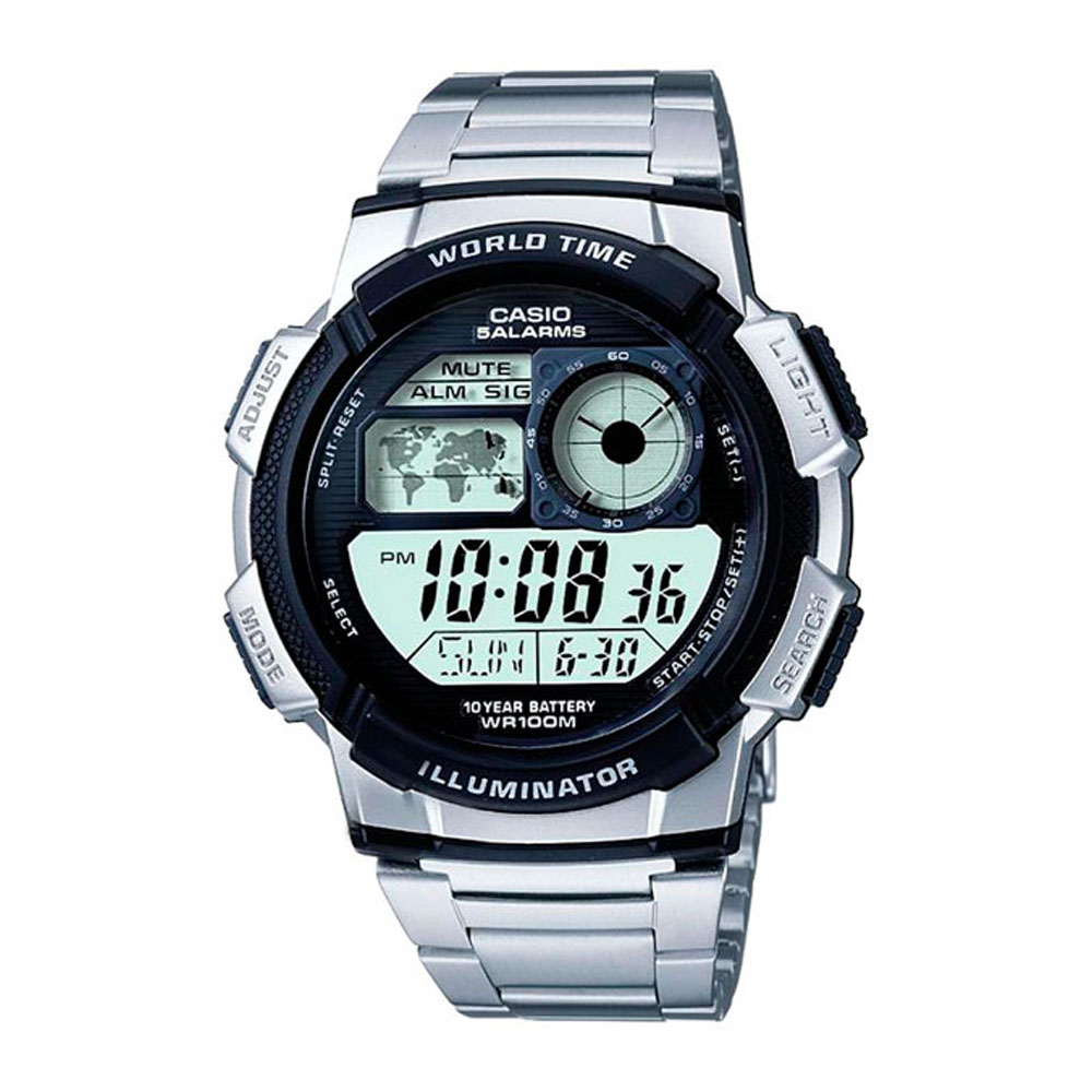 Японские наручные часы мужские Casio Collection AE-1000WD-1A с хронографом | Casio 